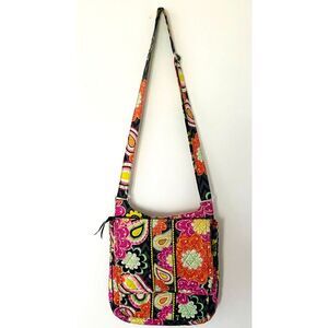 Vera Bradley Ziggy Zinnia Mailbag Crossbody Bag Multicolor Floral Purse